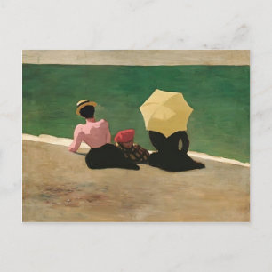 Postal Felix Vallotton - en la playa