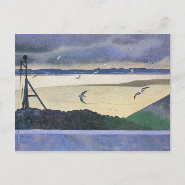 Postal Felix Vallotton - Gaviotas (Anverso)