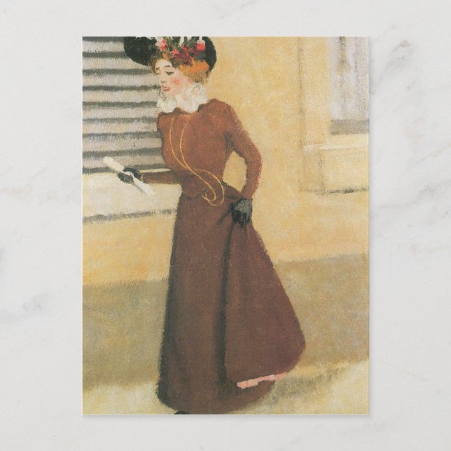 Postal Felix Vallotton - Mujer con gorra (Anverso)
