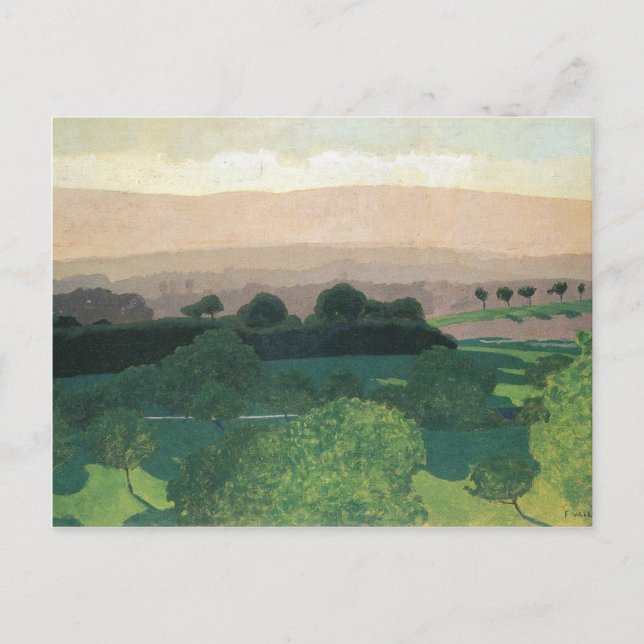 Postal Felix Vallotton - Paisaje en Romanel (Anverso)