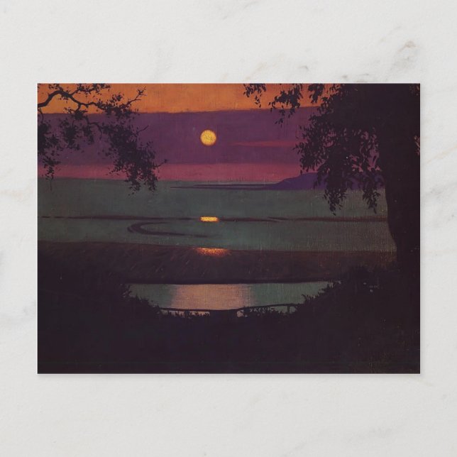 Postal Felix Vallotton - puesta del sol (Anverso)