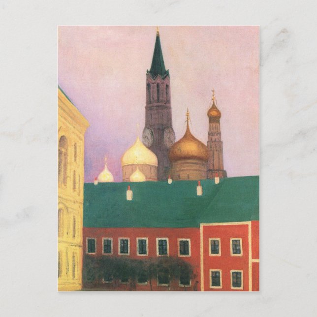 Postal Felix Vallotton - vista del Kremlin en Moscú (Anverso)