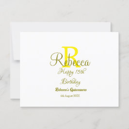 Postal Feliz 15º cumpleaños Moder de adición de nombre am