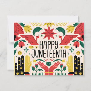 Postal Feliz 19 de junio de 2025 colorido Día de la Liber