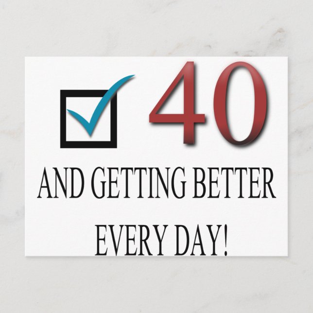 Postal Feliz 40° cumpleaños (Anverso)