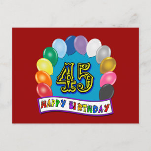 Postal Feliz 45° Aniversario del Arco Globo