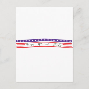 Postal Feliz 4 de julio Bandera estadounidense