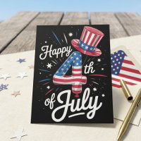 Feliz 4 de Julio Bandera Patriótica Americana USA