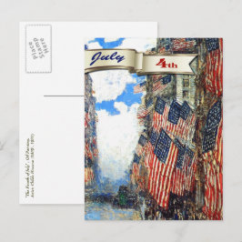 Postal Feliz 4 de julio.Bella Artes