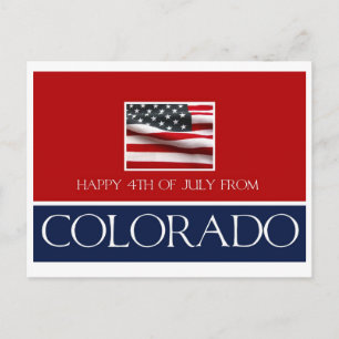 Postal feliz 4 de julio de colorado