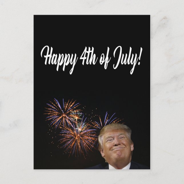 Postal Feliz 4 de julio de Donald Trump (Anverso)