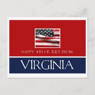 Postal feliz 4 de julio desde Virginia