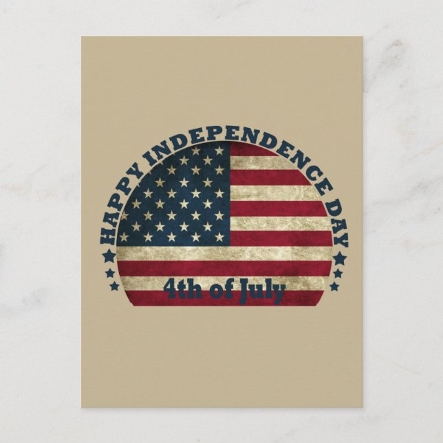Postal Feliz 4 de julio, día de la independencia (Anverso)