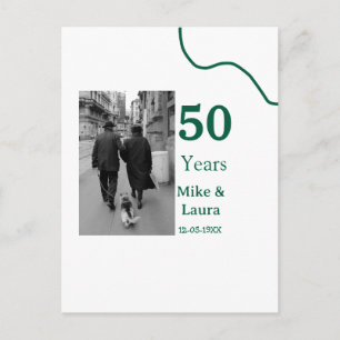 Postal Feliz 50 aniversario agregar nombre de la pareja f