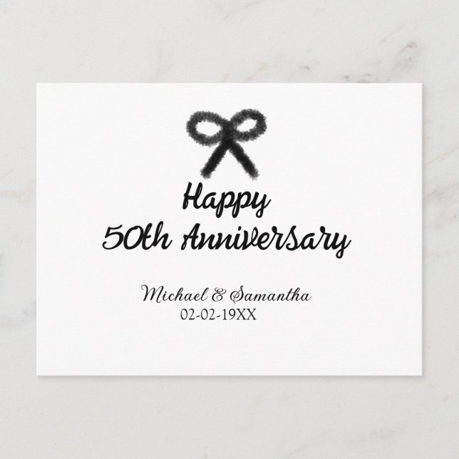 Postal Feliz 50 aniversario agregar nombre de la pareja f (Anverso)