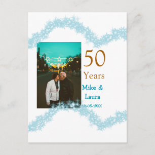 Postal Feliz 50 aniversario agregar nombre de la pareja f