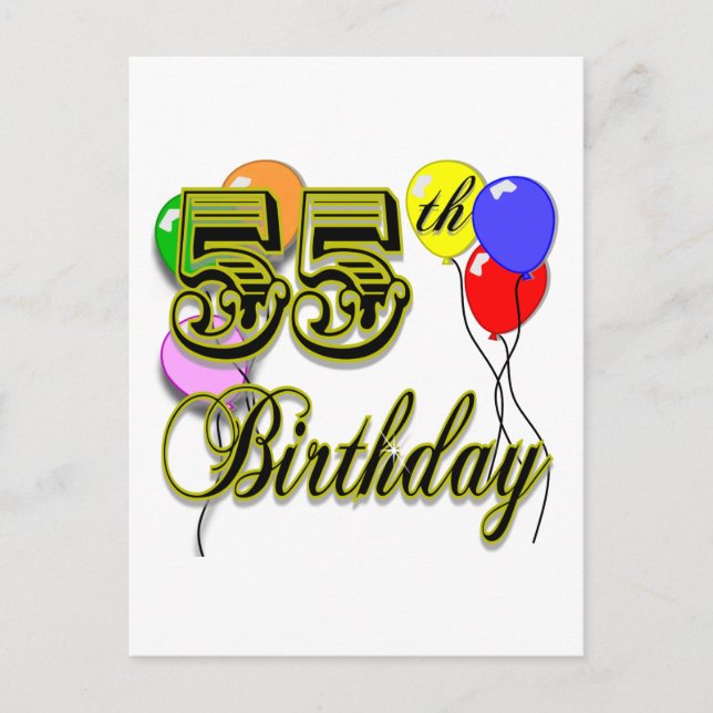 Postal Feliz 55° cumpleaños (Anverso)