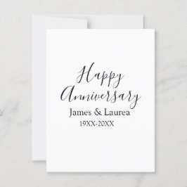 Postal Feliz aniversario boda nombre fecha año simple mi