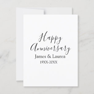 Postal Feliz aniversario boda nombre fecha año simple mi
