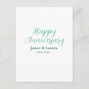 Postal Feliz aniversario boda nombre fecha año simple mi
