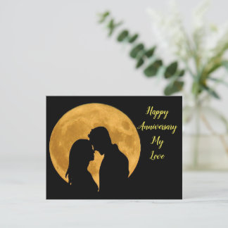 Postal Feliz aniversario con una pareja encantadora