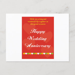 Postal Feliz aniversario de bodas