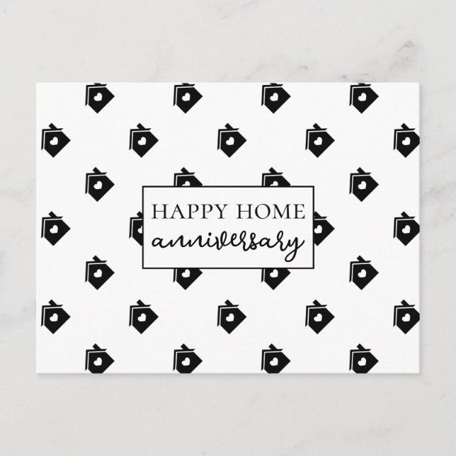 Postal Feliz aniversario de casa (Anverso)