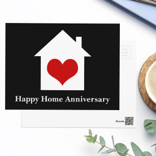 Postal Feliz aniversario de hogar Chic Propiedades Casa B