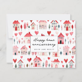 Postal Feliz Aniversario del Hogar Casas Lindas Casas Inm