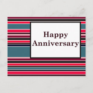 Postal feliz aniversario: rayado