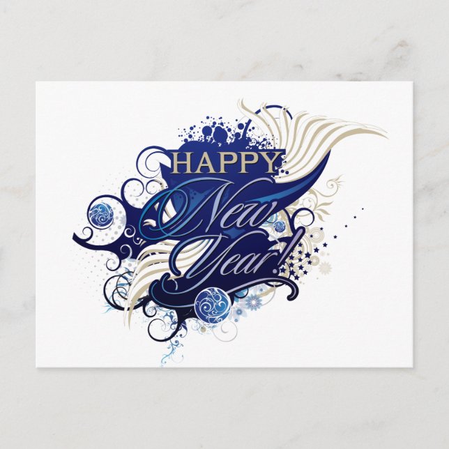 Postal feliz año nuevo (Anverso)