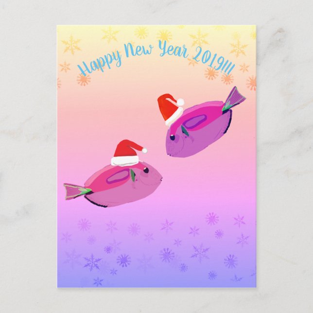 Postal feliz año nuevo (Anverso)