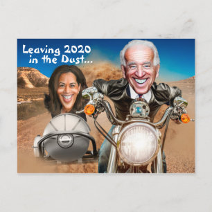 Postal Feliz Año Nuevo 2021, Biden & Harris Bikers