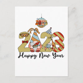 Postal feliz año nuevo 2023