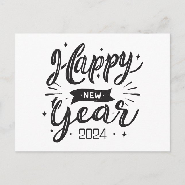 Postal Feliz año nuevo 2024 (Anverso)