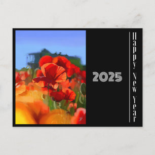 Postal Feliz Año Nuevo 2025 - la casa de las amapolas