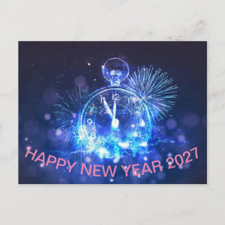 Postal Feliz Año Nuevo 2027 Elegante Fiesta Navideña