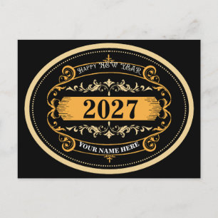 Postal Feliz Año Nuevo 2027 Moderno y Elegante