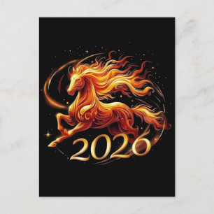 Postal Feliz año nuevo chino del Caballo 2026