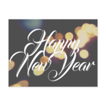 Feliz Año Nuevo con luces brillantes