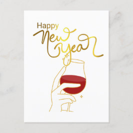 Postal Feliz Año Nuevo Con Oro