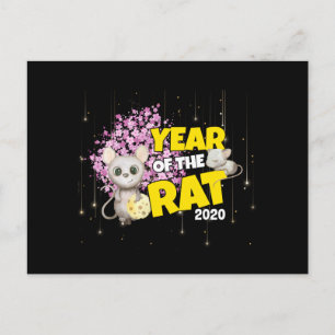 Postal Feliz Año Nuevo de la Rata 2020 - Arte de queso