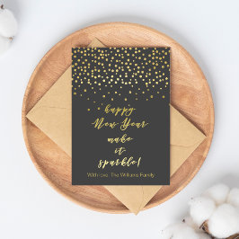 Postal ¡Feliz Año Nuevo, hazlo brillante! Paracaídas de o