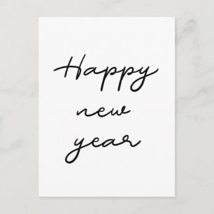 Postal Feliz Año Nuevo Minimalista