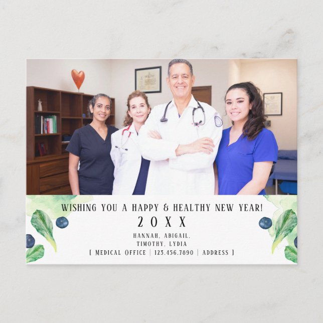 Postal Feliz Año Nuevo Saludable  (Anverso)