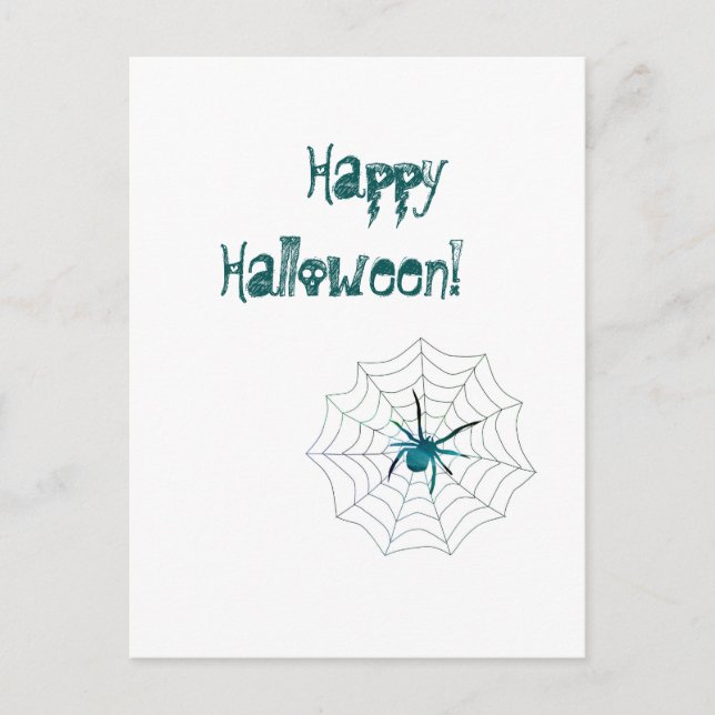 Postal ¡Feliz Araña de Halloween! (Anverso)