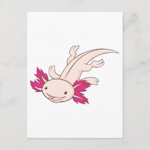 Postal Feliz Axolotl mexicano