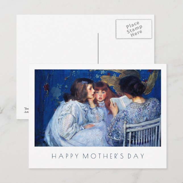 Postal Feliz Bella Artes del Día de la Madre (Anverso / Reverso)