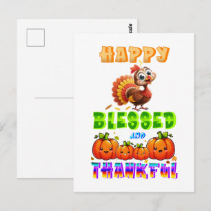 Postal Feliz Bendecido Y Agradecido