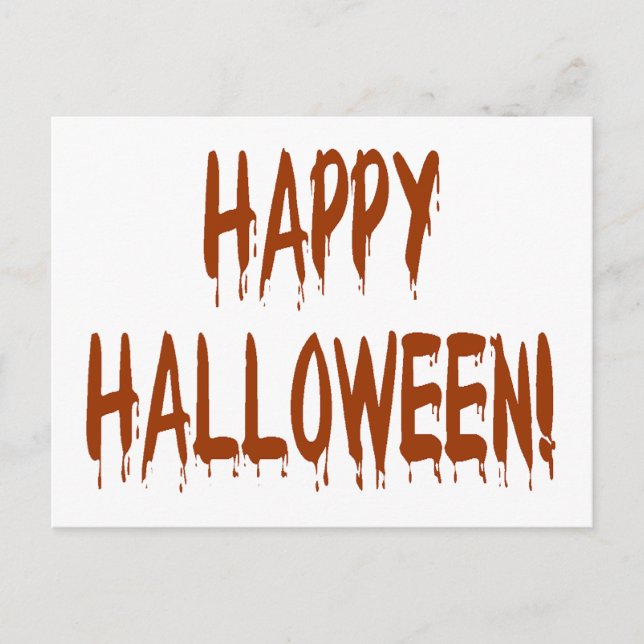 Postal Feliz Bloody Halloween (Anverso)